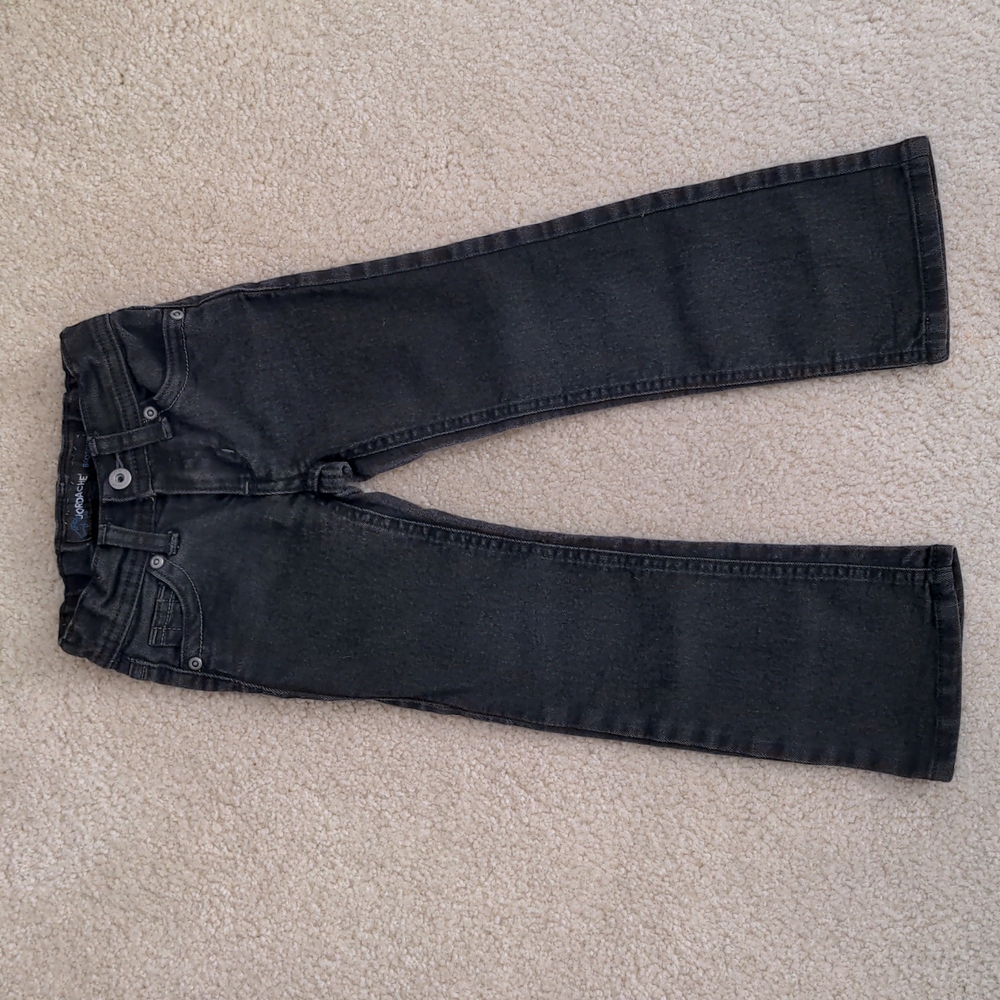 Preschool Girls Black Jordache Boot Cut Jeans (Size 4)